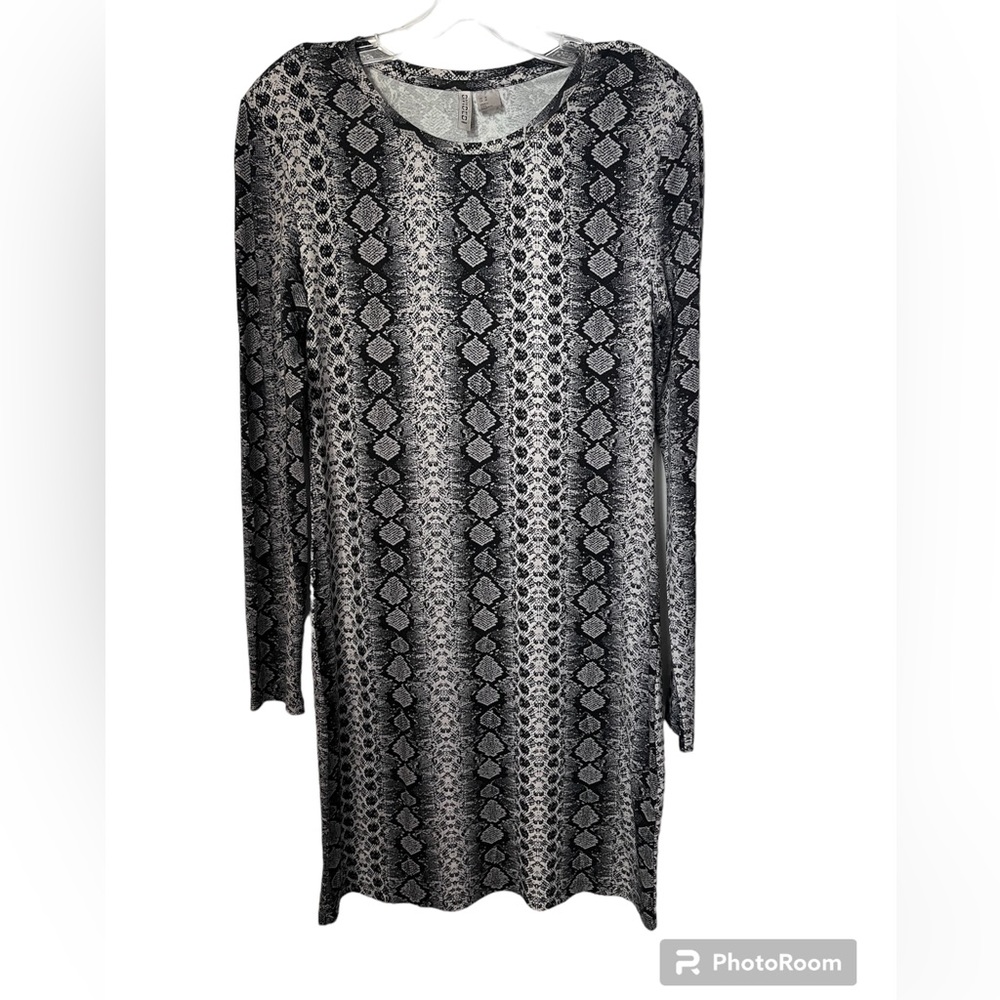 H&M snakeskin print bodycon dress